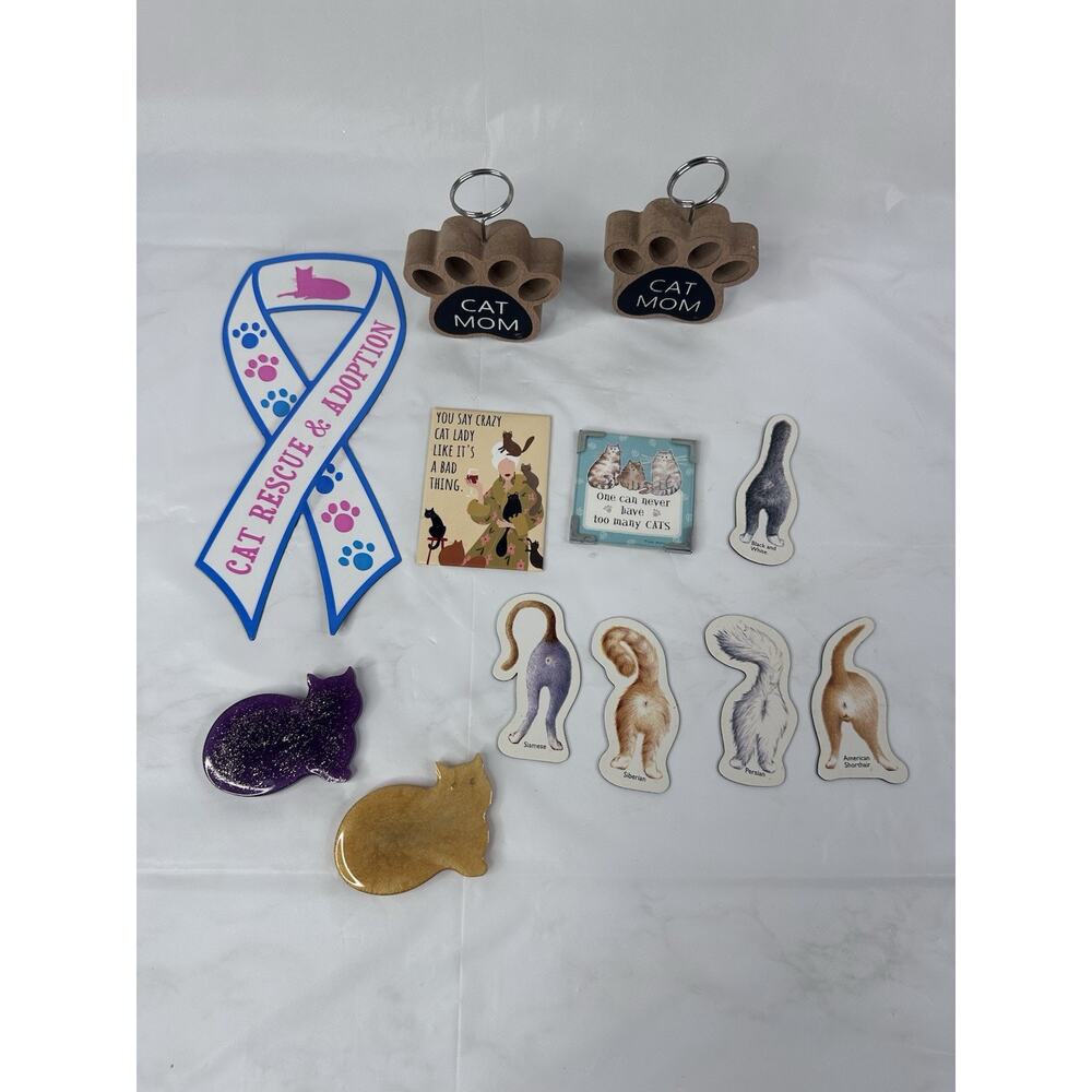 Cat Butts Magnet kitschy Cat Rescue Cat Mom Cat Lady